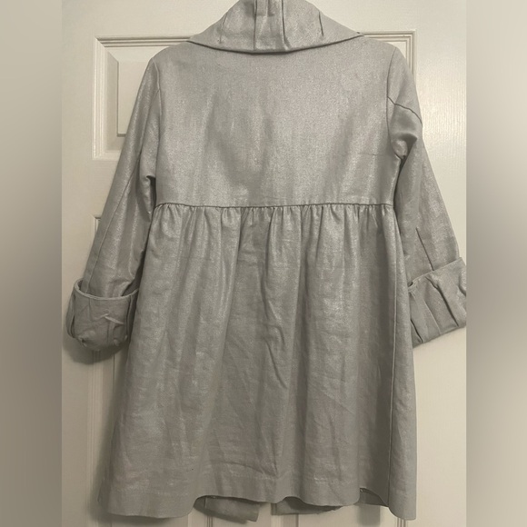 Kensie Silver Metallic Coat - Picture 3 of 5